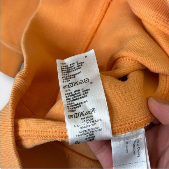 Tommy Bahama Relax Sweater Mens Large Orange Long Sleeve 1/4 Zip Disney Mickie - Picture 9 of 14